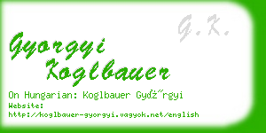 gyorgyi koglbauer business card